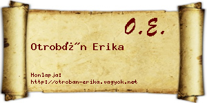 Otrobán Erika névjegykártya